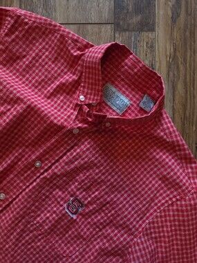 Campus Specialties - NC State Wolfpack Plaid Button-Down Shirt - M - Red/White